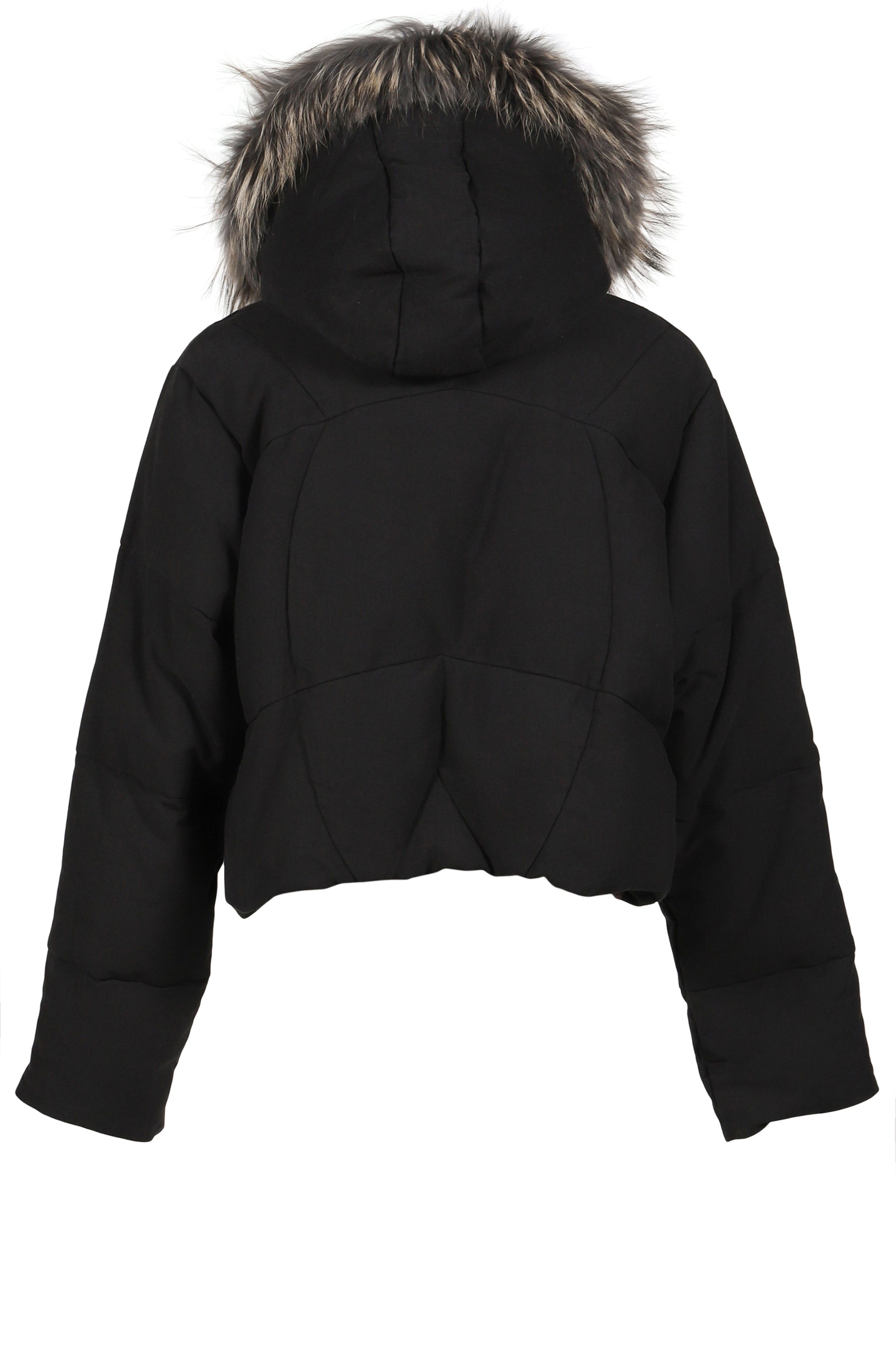SLIDE FUR DOWN JACKET / BLACK 