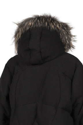 SLIDE FUR DOWN JACKET / BLACK 