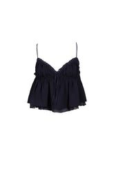 SHIRRED CRINKLE BUSTIER / NVY