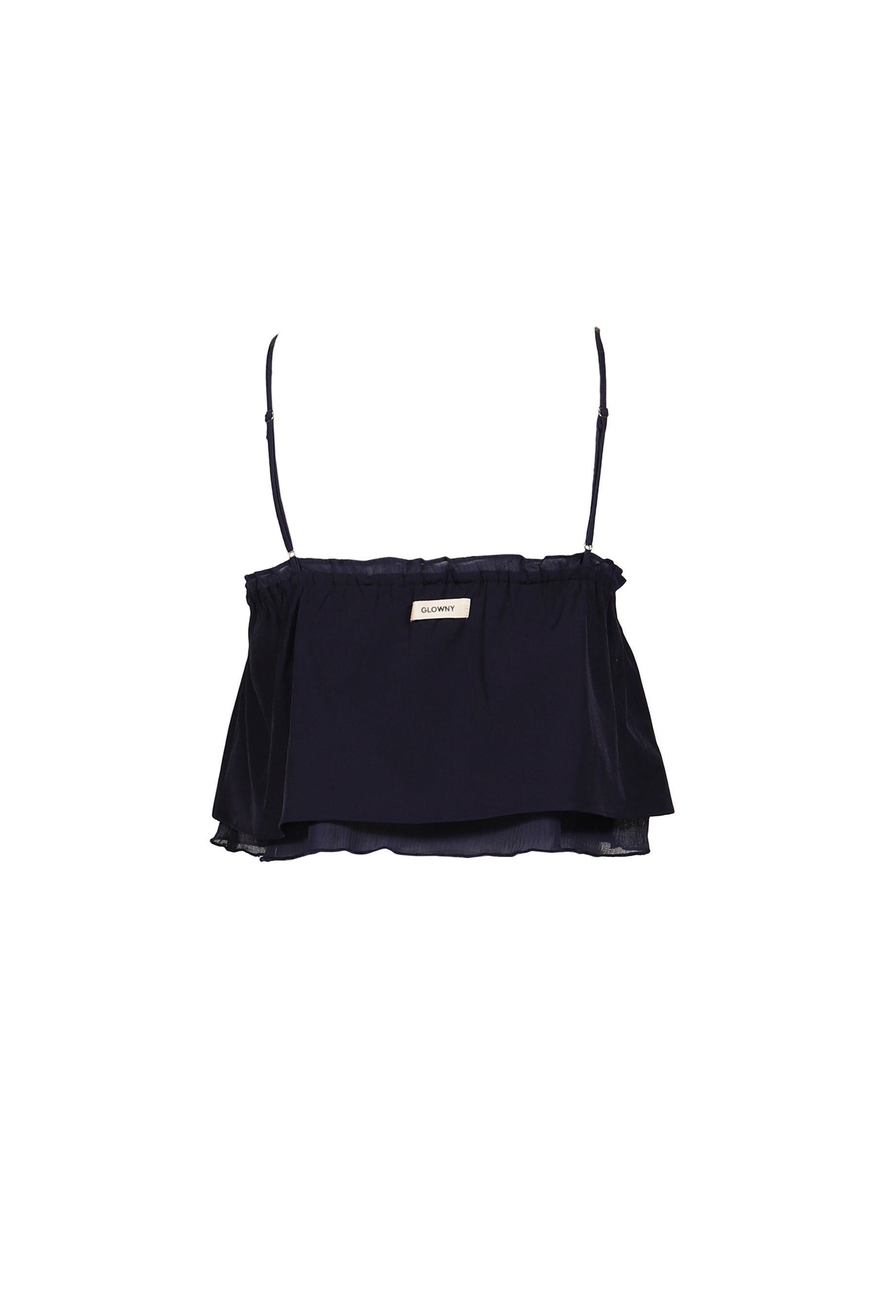 SHIRRED CRINKLE BUSTIER / NVY