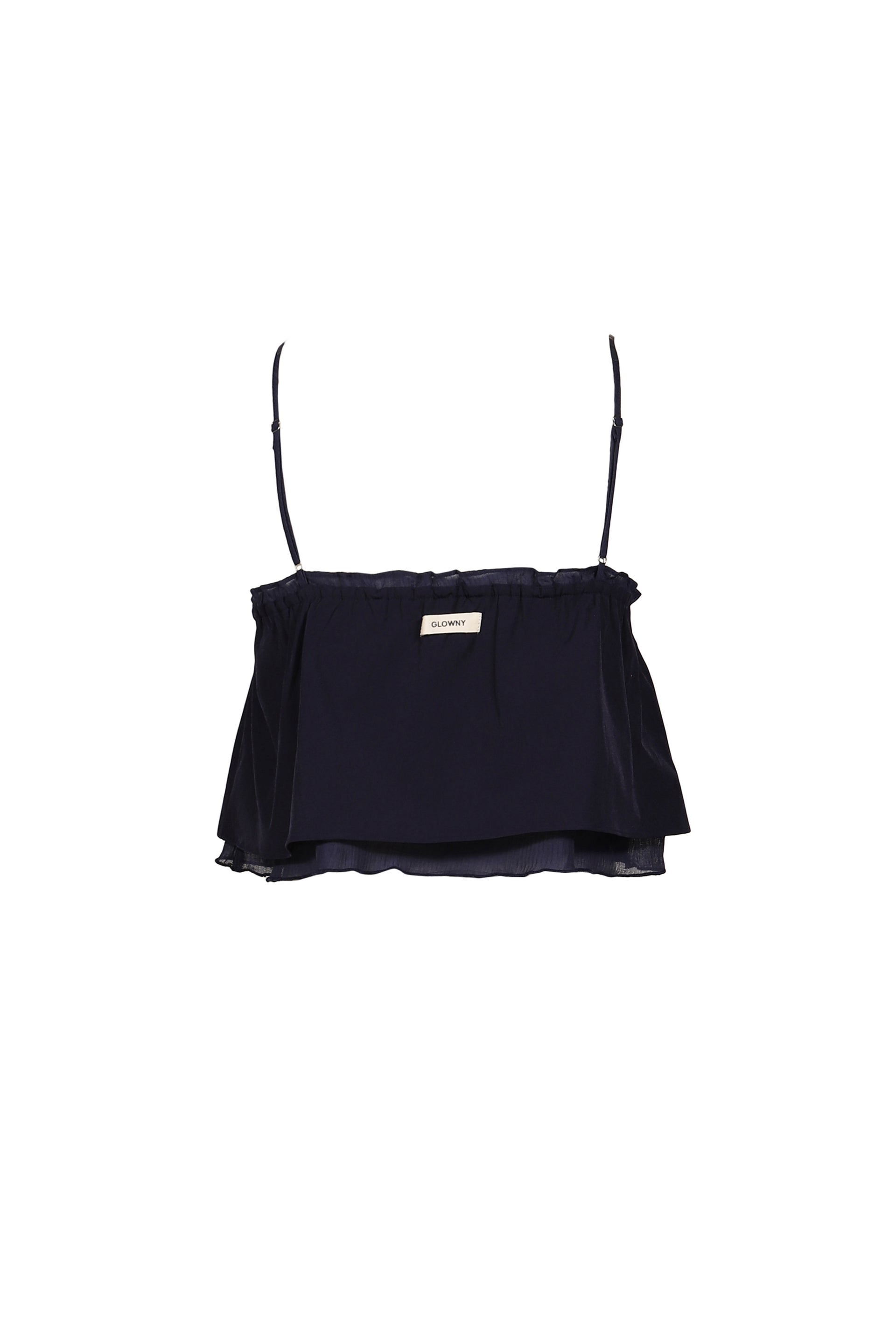SHIRRED CRINKLE BUSTIER / NVY