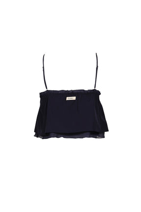 SHIRRED CRINKLE BUSTIER / NVY