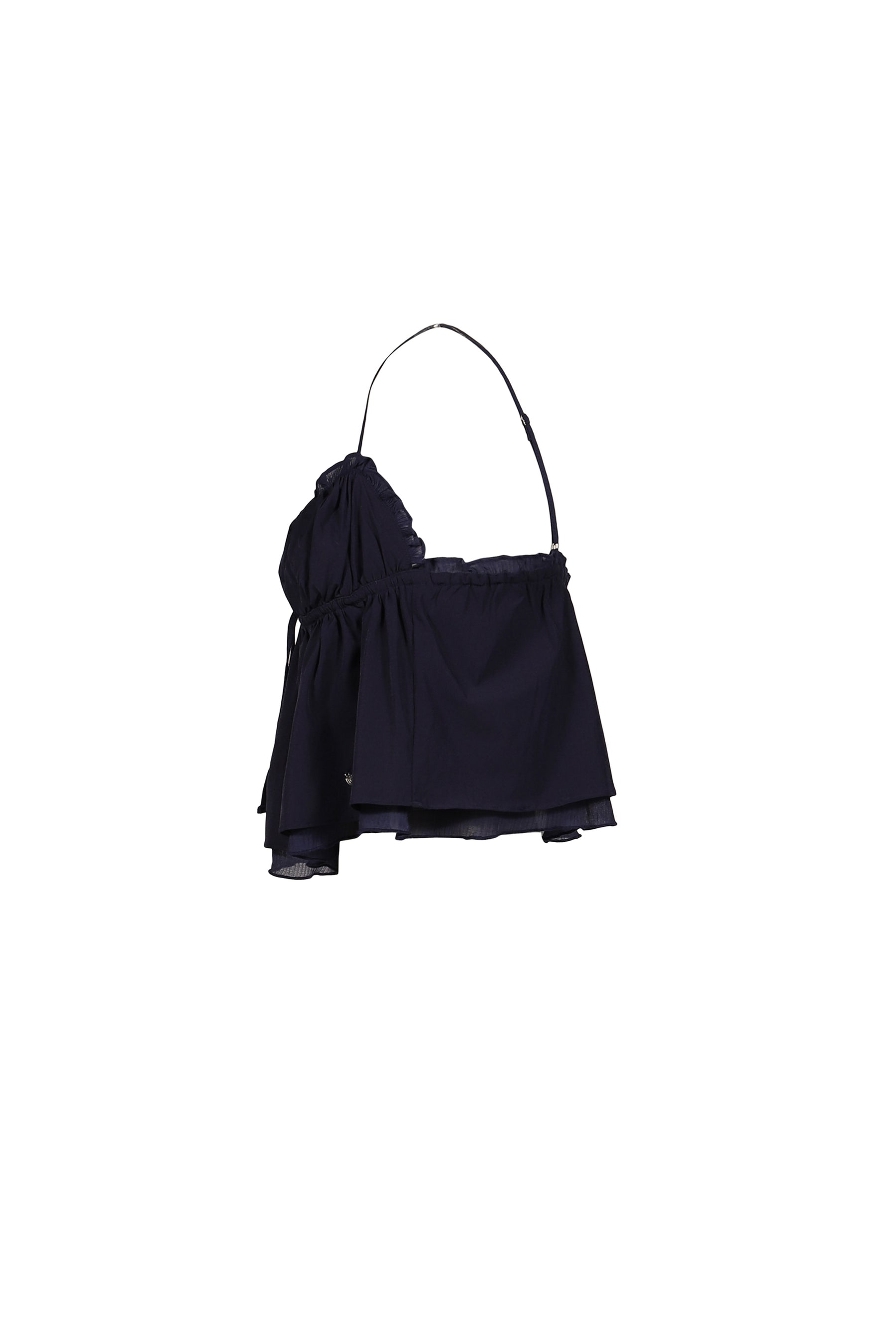 SHIRRED CRINKLE BUSTIER / NVY