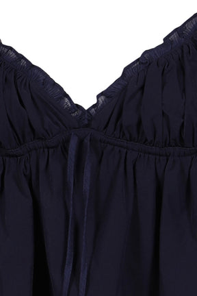 SHIRRED CRINKLE BUSTIER / NVY