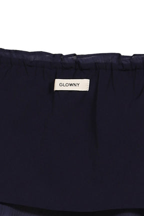 SHIRRED CRINKLE BUSTIER / NVY