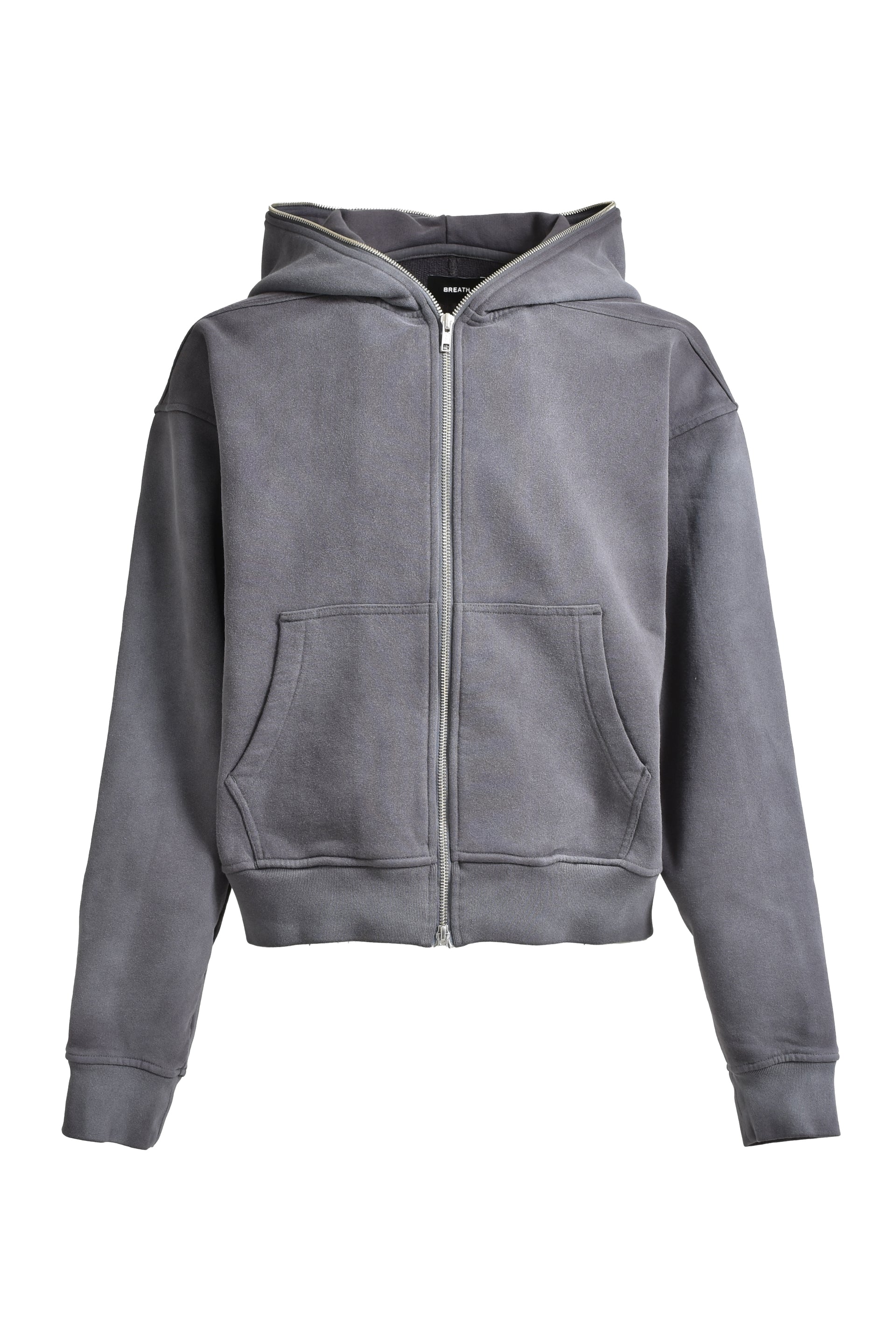 BREATH NEWRICH SHORT FULL ZIP HOODIE / BLK