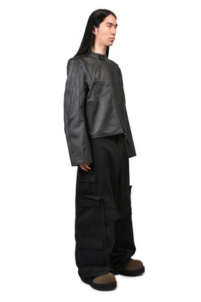 MERGED CARGO PANTS / BLK