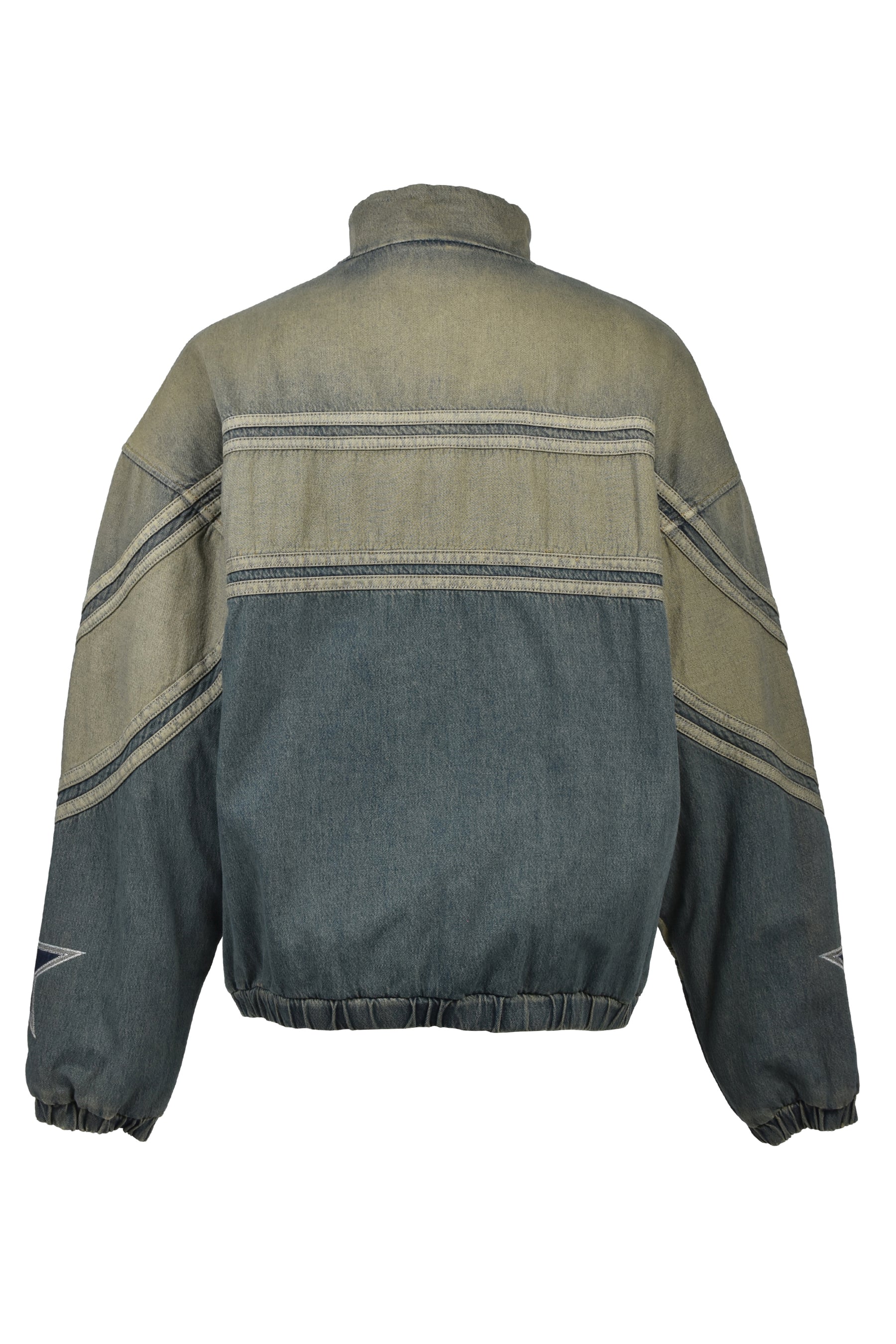 AMIRI SPORT DENIM TRACK JACKET / WORN SLATE