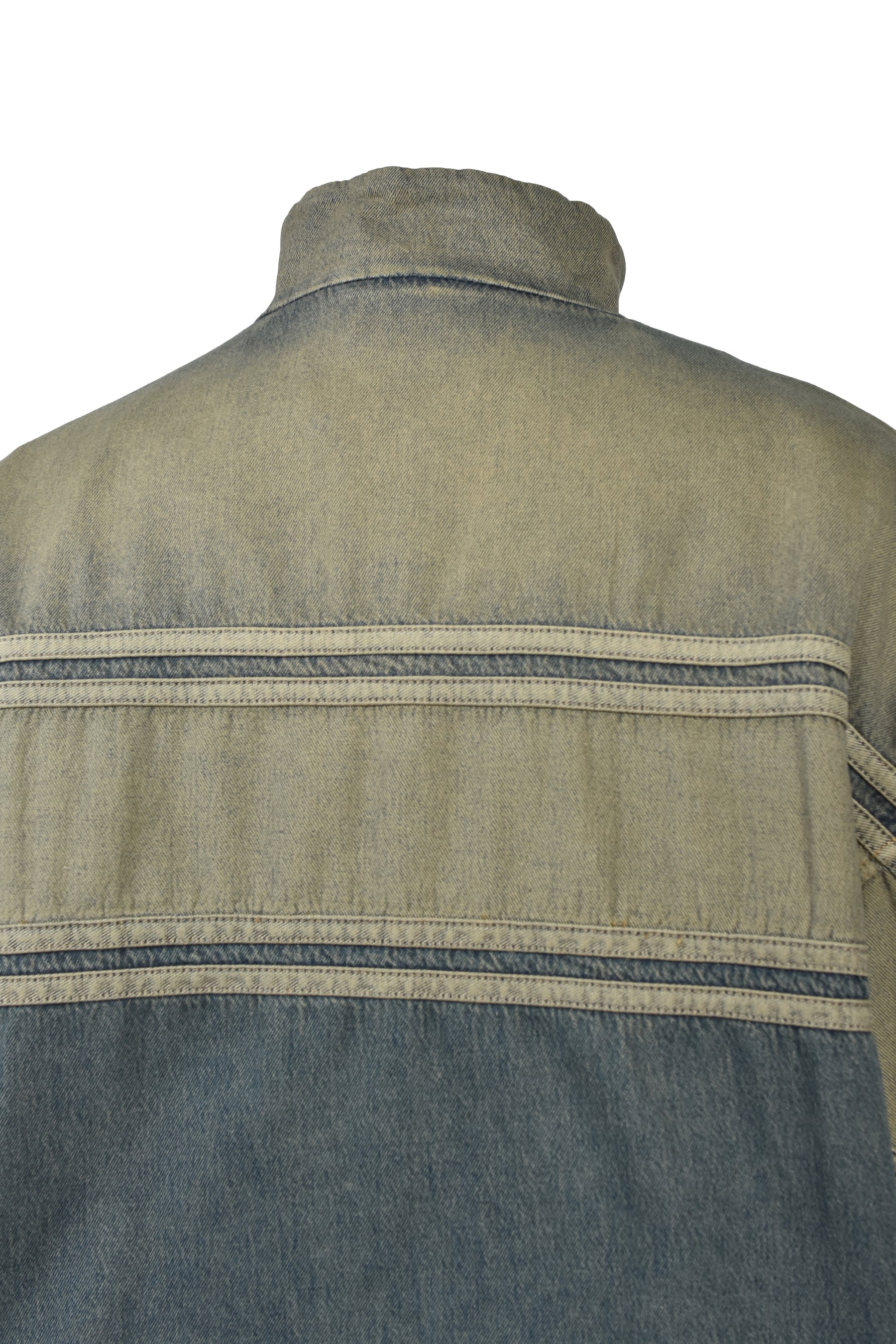 AMIRI SPORT DENIM TRACK JACKET / WORN SLATE