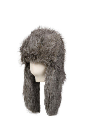 FUR TRAPPER HAT / ASH