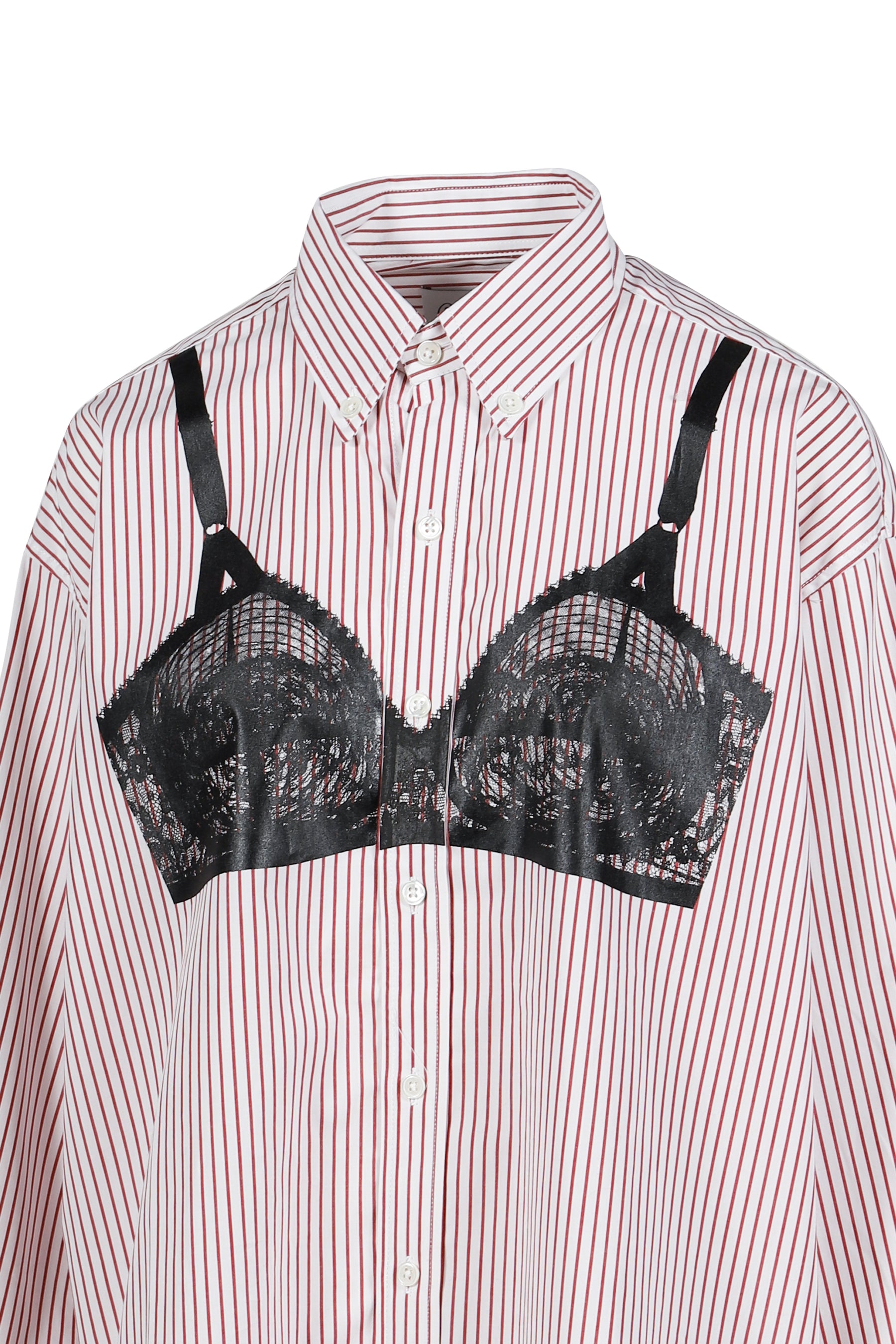 TROMPE L'OEIL BUTTON DOWN WOVEN / WHT