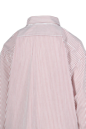 TROMPE L'OEIL BUTTON DOWN WOVEN / WHT