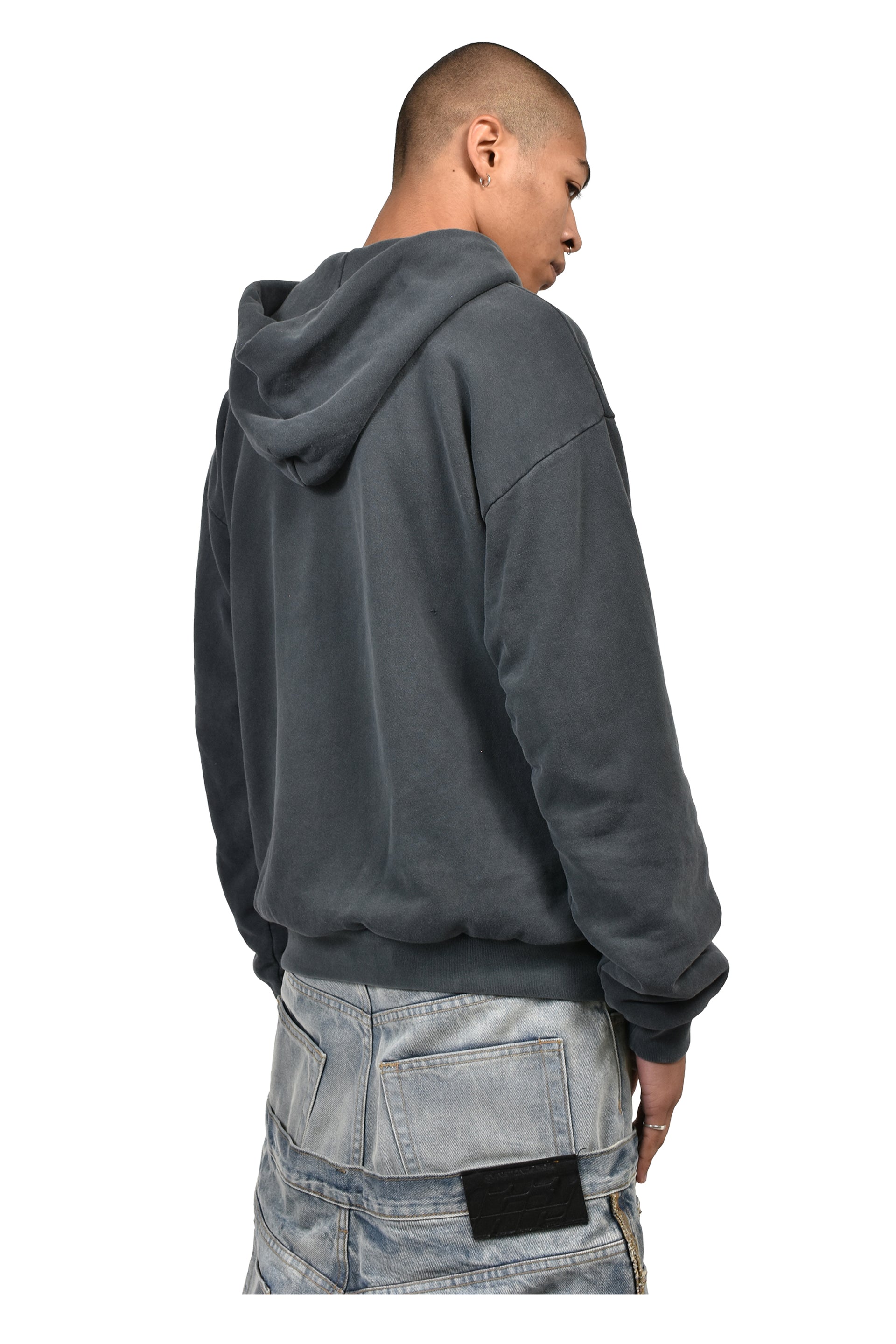 USO 123 PIOUS ZIP HOODIE / BLK