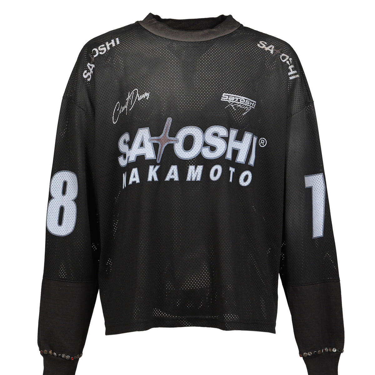 Satoshi SATOSHI NAKAMOTO Satoshi Nakamoto SS26 MESH MOTO JERSEY / BLK - NUBIAN