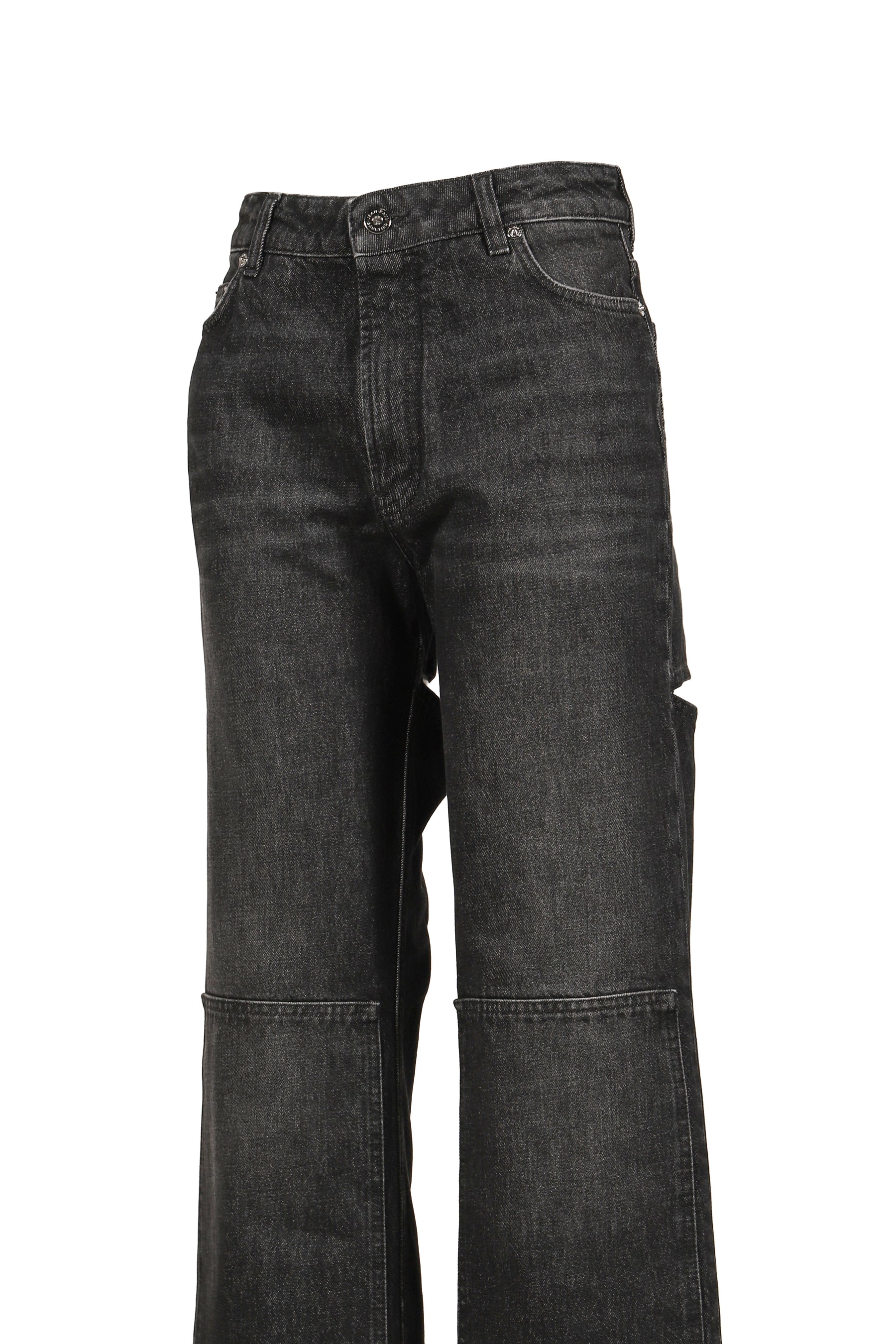 DENIM TROUSER WITH CUT OUT ON THE BACK AND WORKWEAR DETAILS