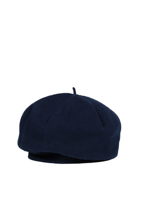 H/W KNIT BERET (TRICOLORE) / NVY