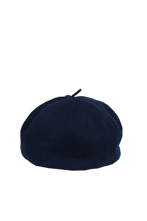 H/W KNIT BERET (TRICOLORE) / NVY