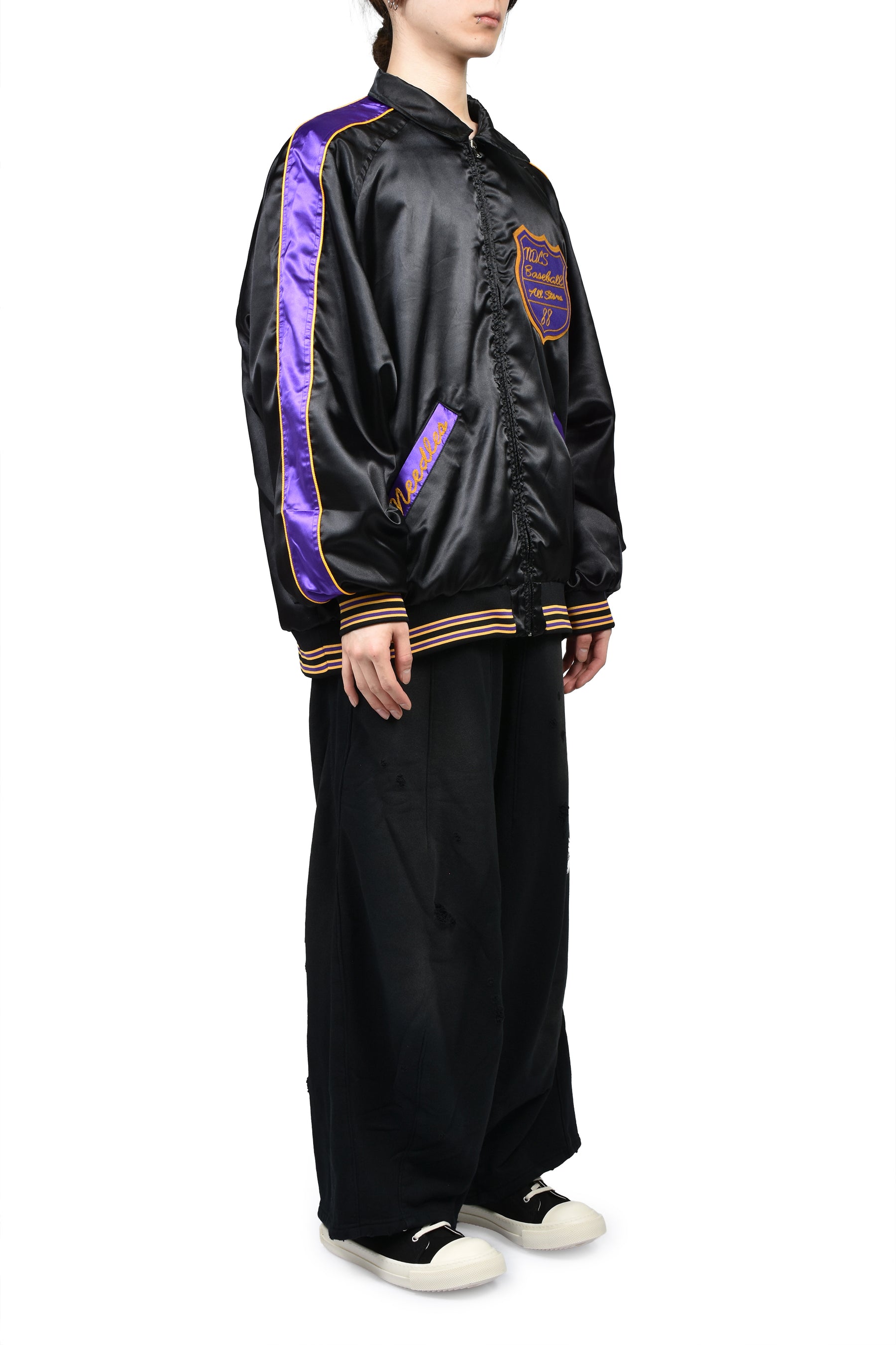 STADIUM JACKET - POLY SATEEN / BLK