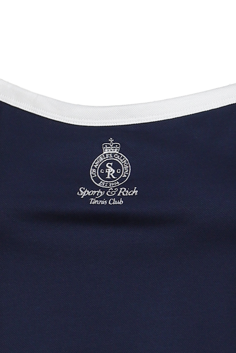 CROWN TENNIS PIQUE TANK / DARK NVY
