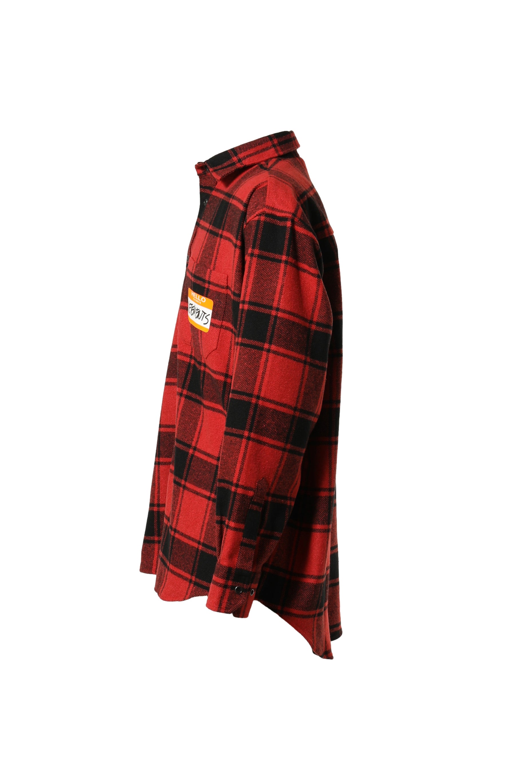 VETEMENTS ヴェトモンFW23 MY NAME IS VETEMENTS FLANNEL SHIRT / RED