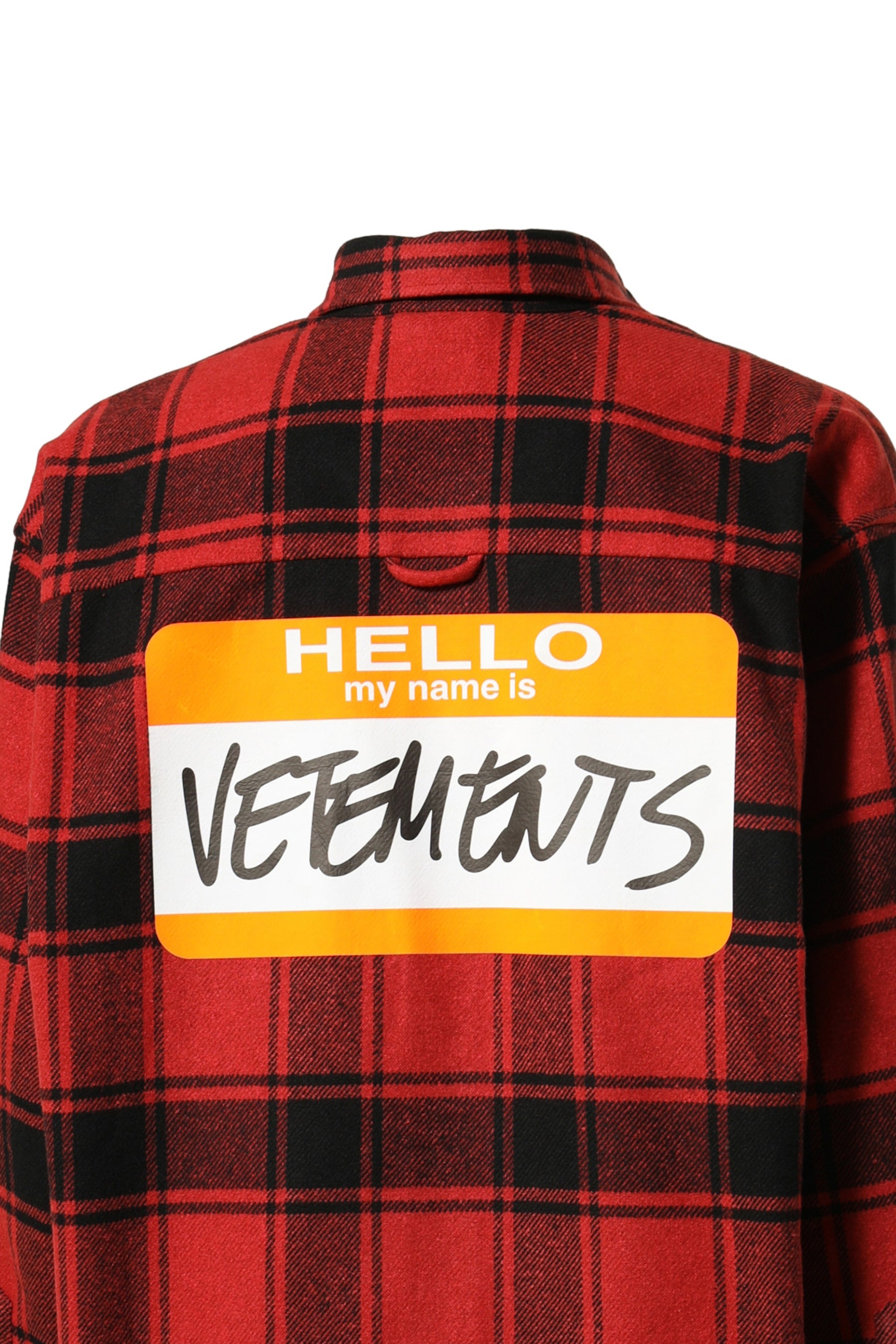 MY NAME IS VETEMENTS FLANNEL SHIRT / RED CHECK