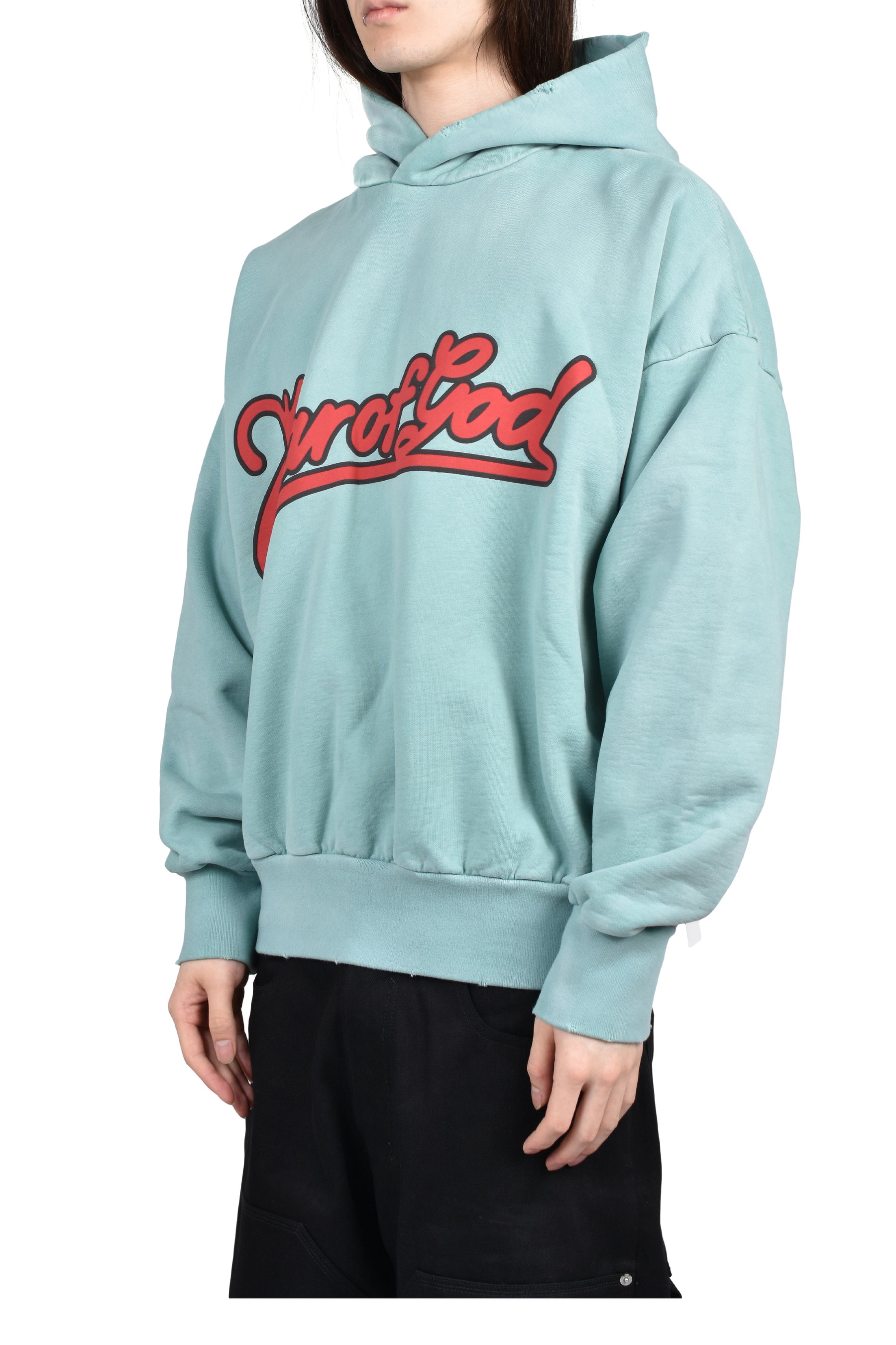 "FEAR OF GOD" CLASSIC FIT HOODIE / SKY
