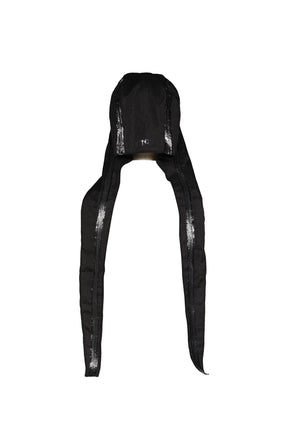 SEAM SEALED TAPED LINE HOODED SCARF / BLK