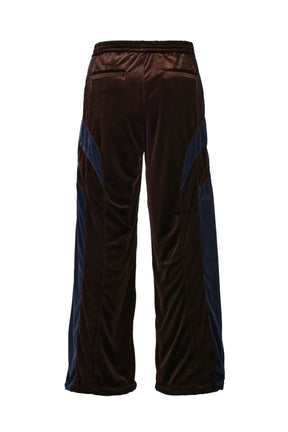 VELOUR WARM UP PANTS / BRW