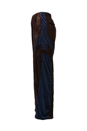 VELOUR WARM UP PANTS / BRW
