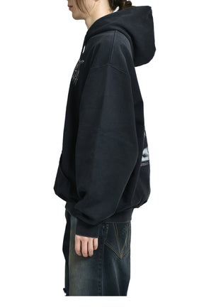 COF FILTHY SECRET OVERSIZED HOODIE / WASHED BLK 