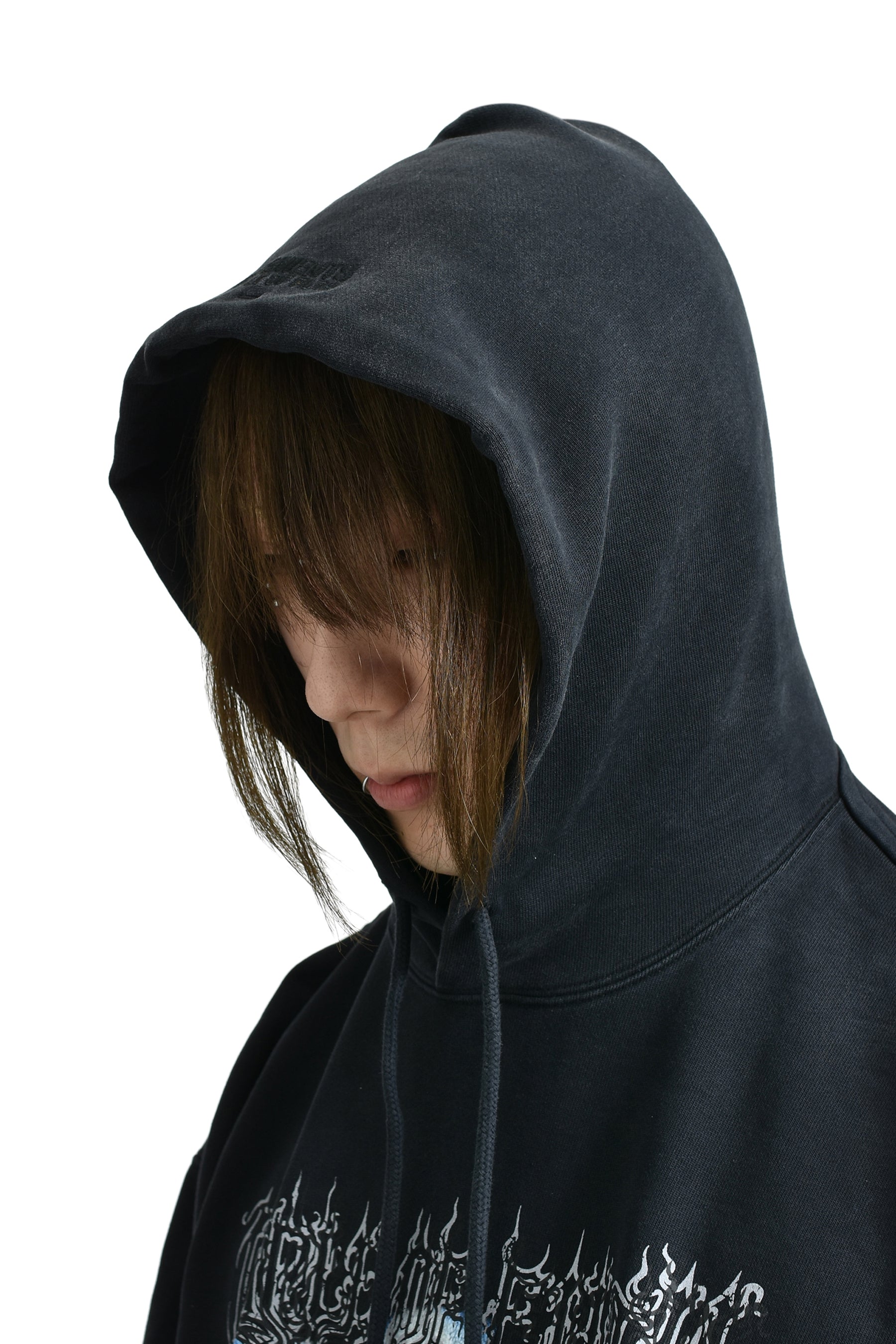 COF FILTHY SECRET OVERSIZED HOODIE / WASHED BLK 