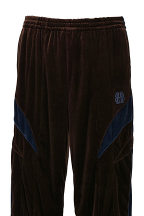 VELOUR WARM UP PANTS / BRW