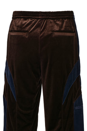 VELOUR WARM UP PANTS / BRW