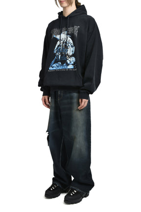 COF FILTHY SECRET OVERSIZED HOODIE / WASHED BLK 