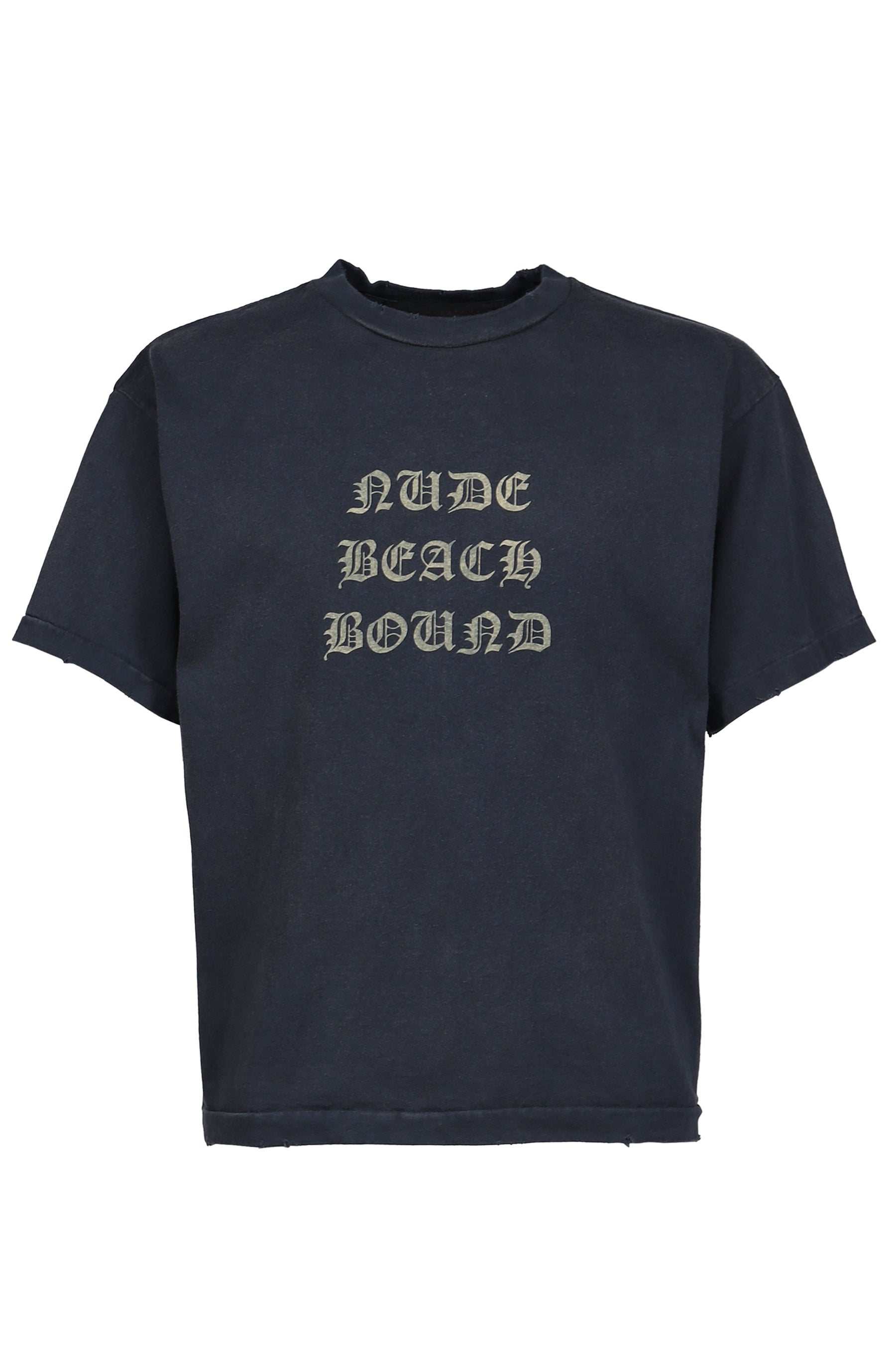 NUDE BEACH T-SHIRTS / BLK