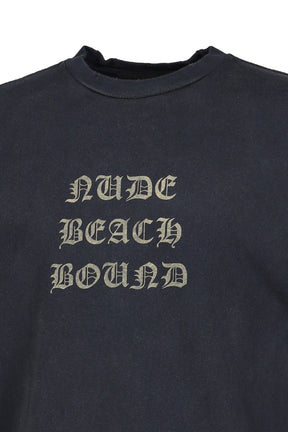 NUDE BEACH T-SHIRTS / BLK