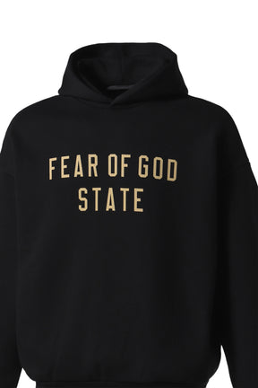 FLEECE HOODIE / BLK