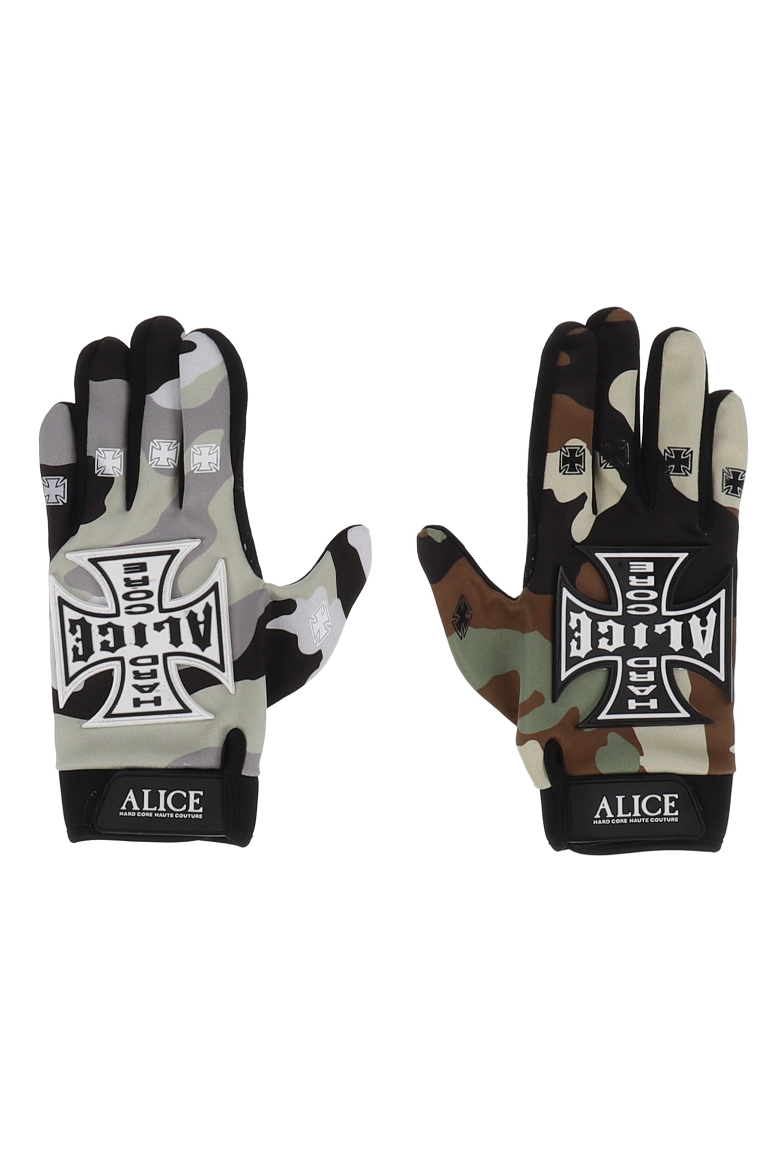 ALICE HOLLYWOOD SS25 MOTO COUTURE CAMO GLOVES / CAMO - NUBIAN