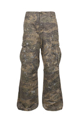 PAISLEY CAMO CARGO PANTS / KHA
