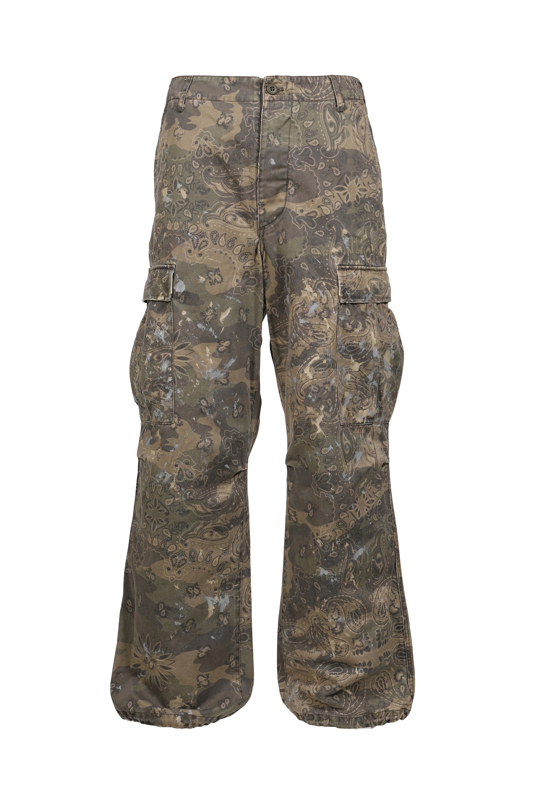 PAISLEY CAMO CARGO PANTS / KHA