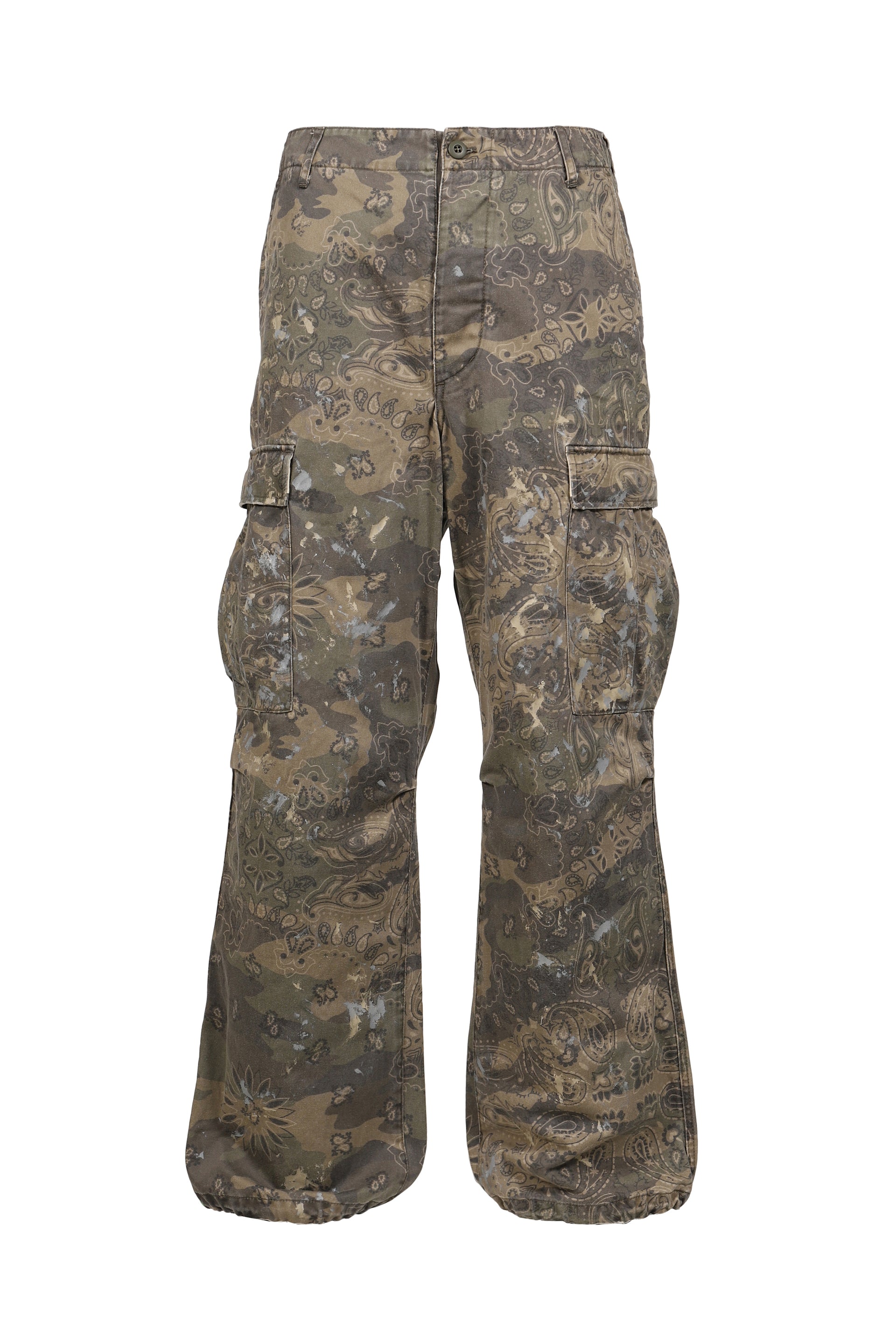 PAISLEY CAMO CARGO PANTS / KHA