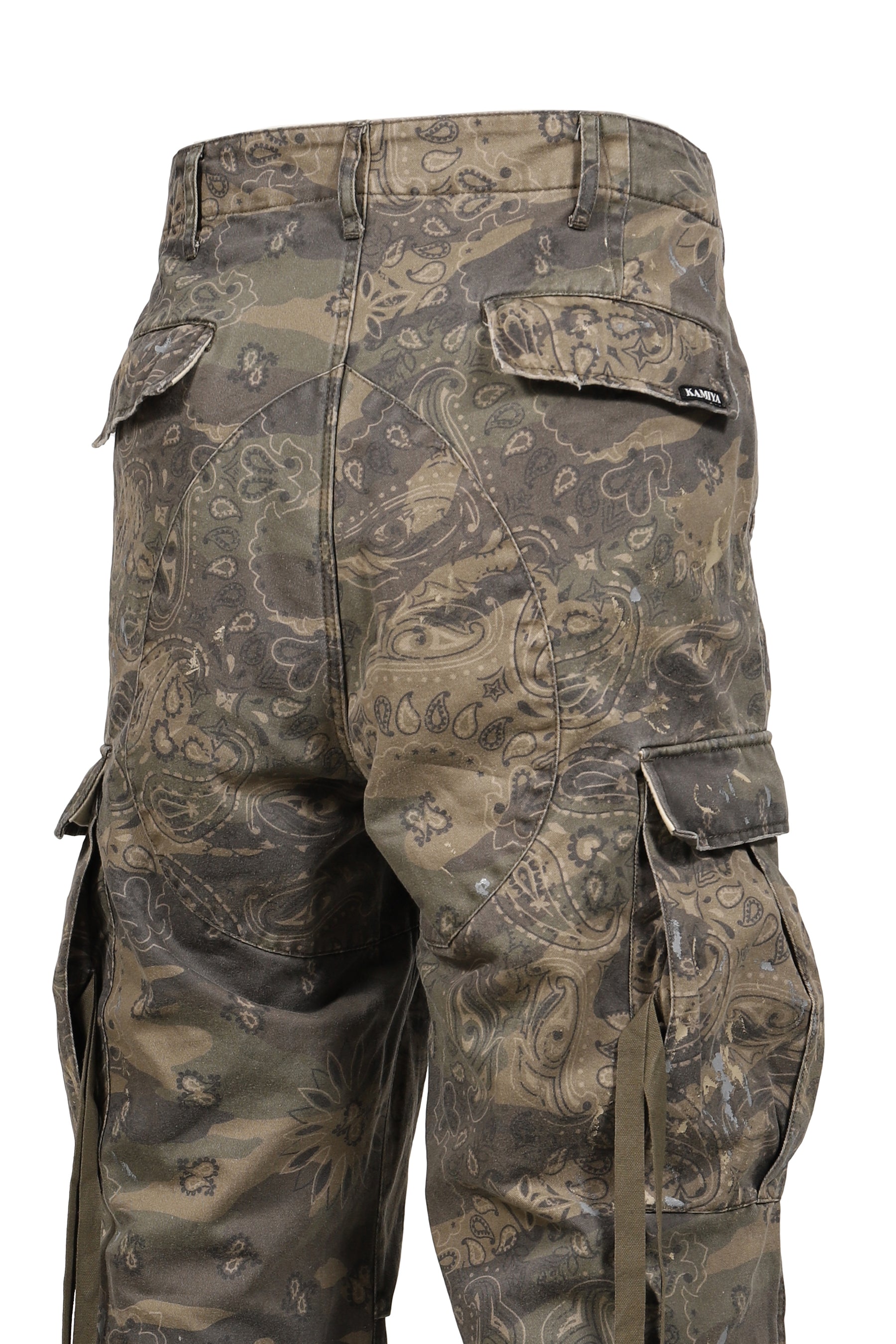 PAISLEY CAMO CARGO PANTS / KHA