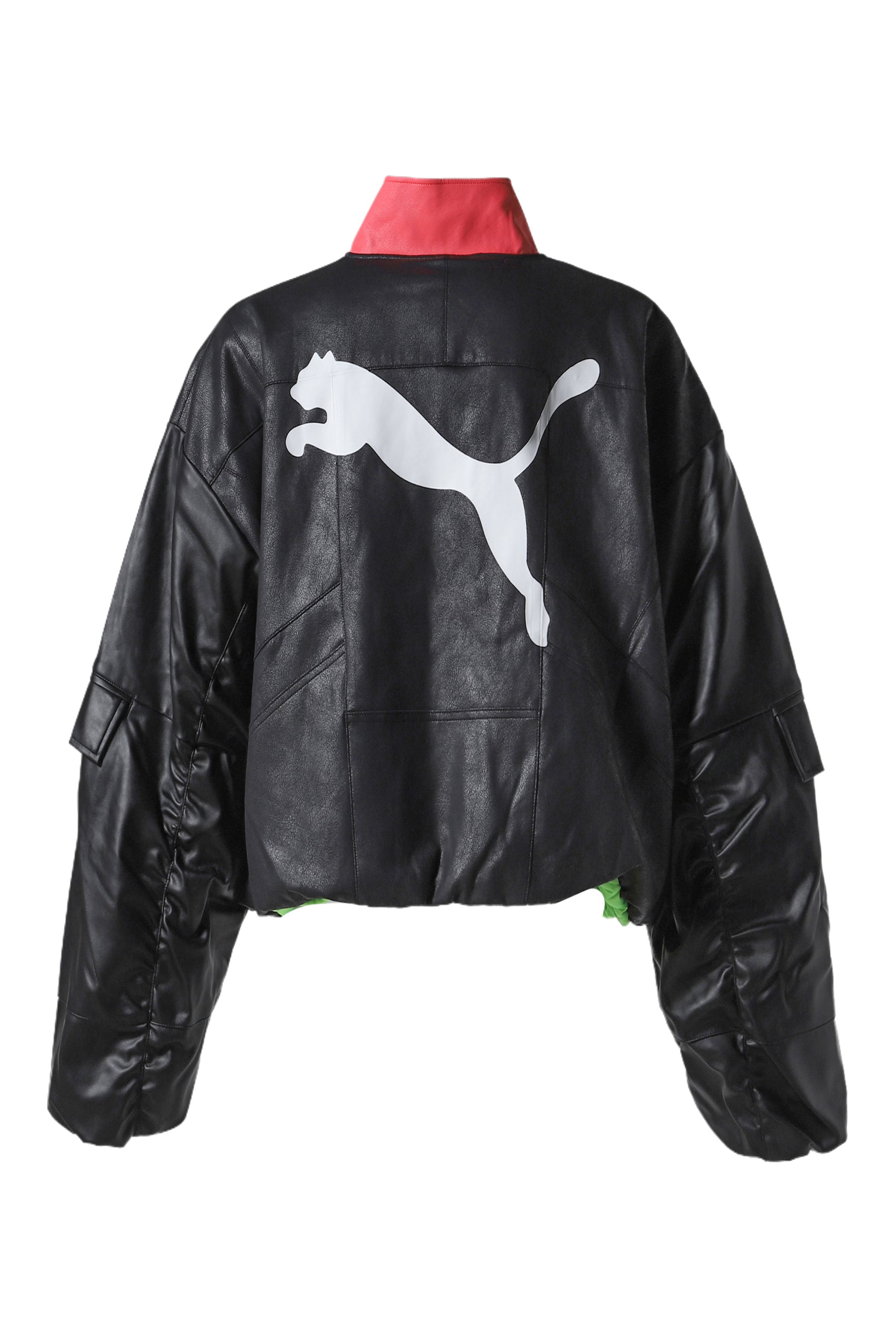 PLEATHER JACKET / BLK