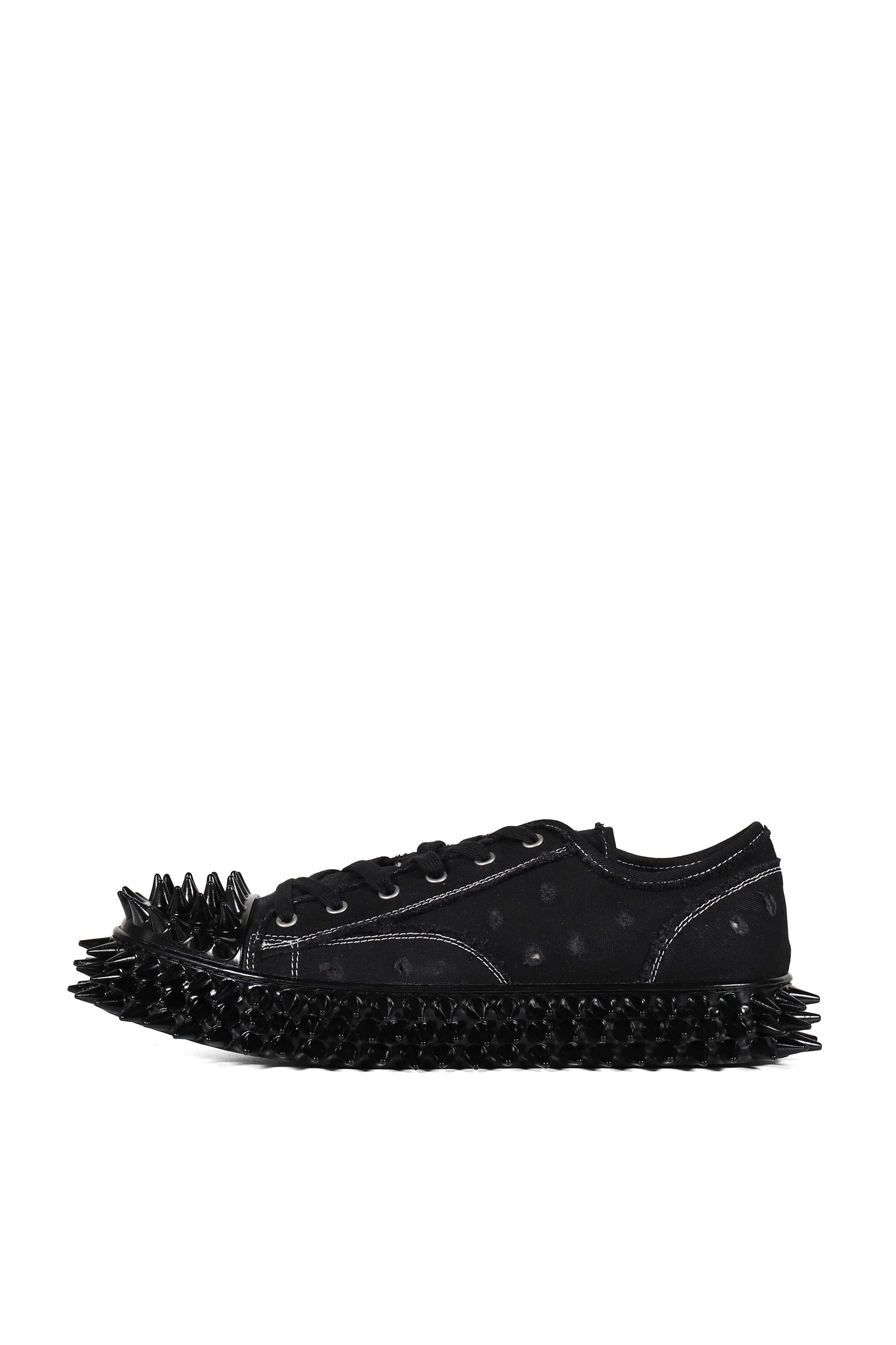 SPIKY CANVAS SNEAKER / BLK
