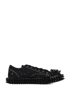 SPIKY CANVAS SNEAKER / BLK