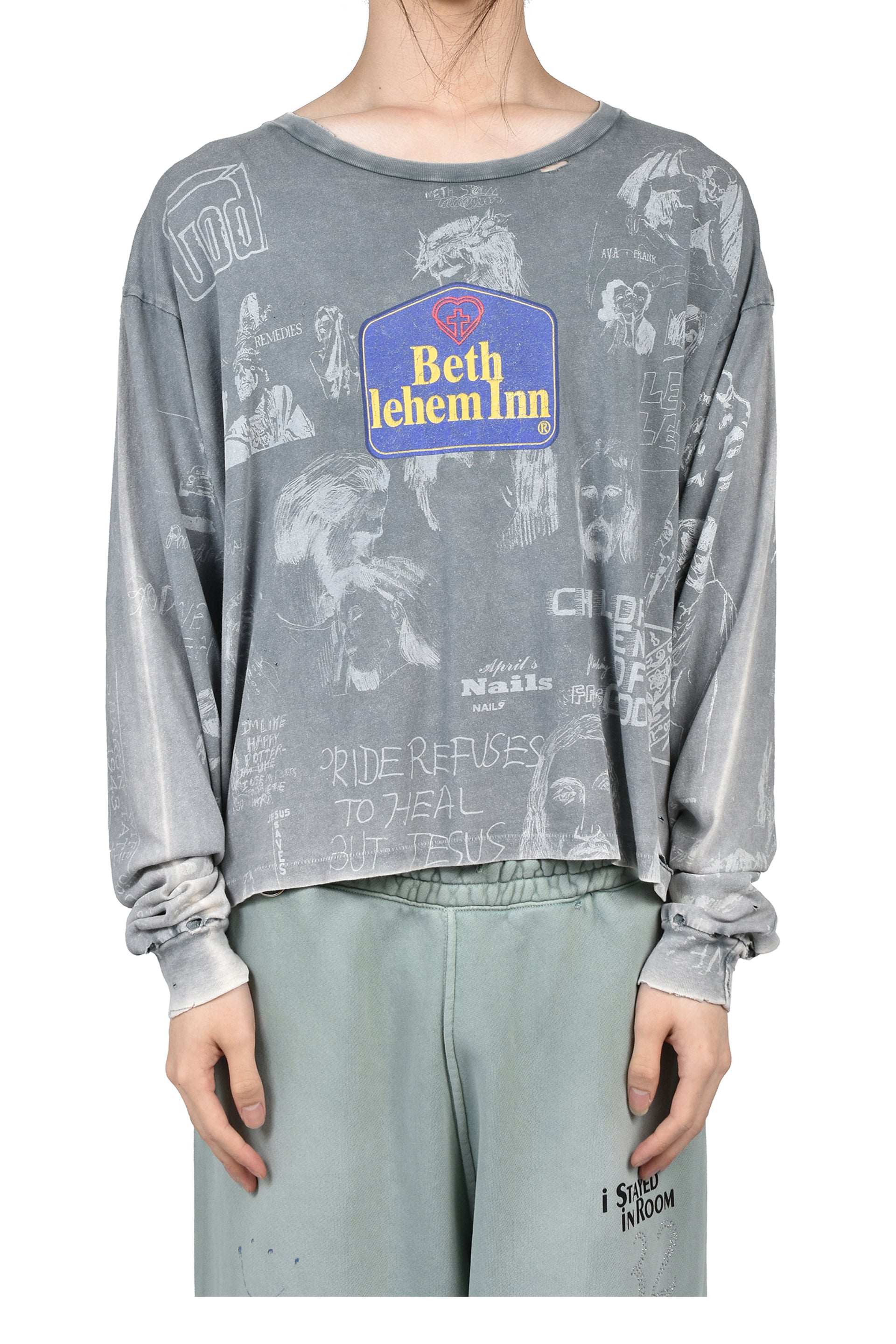 BETHLEHELM INN L/S TEE / GRY