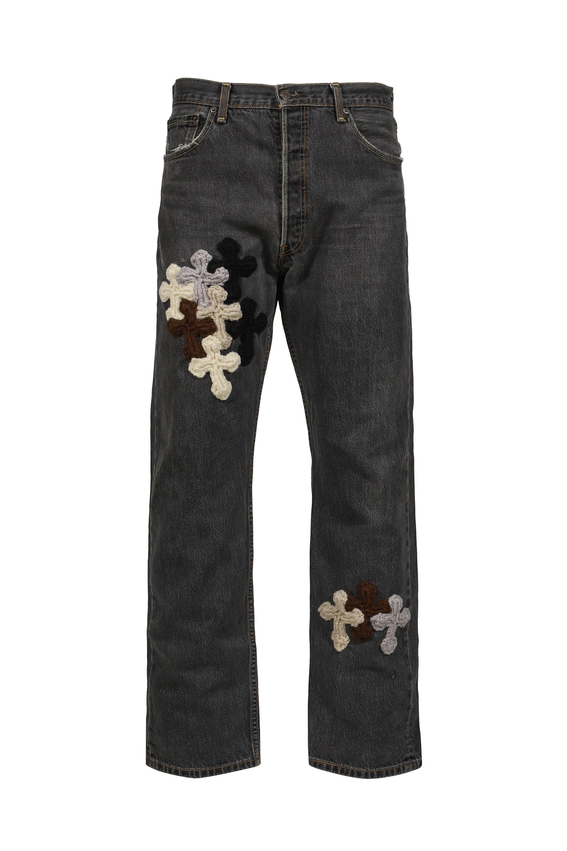 Y.A.R.N. ヤーン FW25 NUBIAN限定 3D CROSS BLACK DENIM / BLK