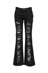 OPEN DESTROYED SEMI-BOOTCUT / BLK