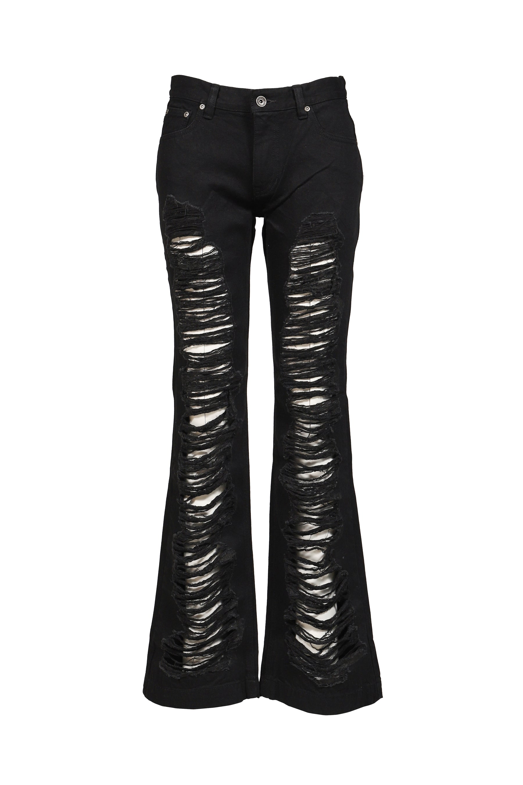 OPEN DESTROYED SEMI-BOOTCUT / BLK