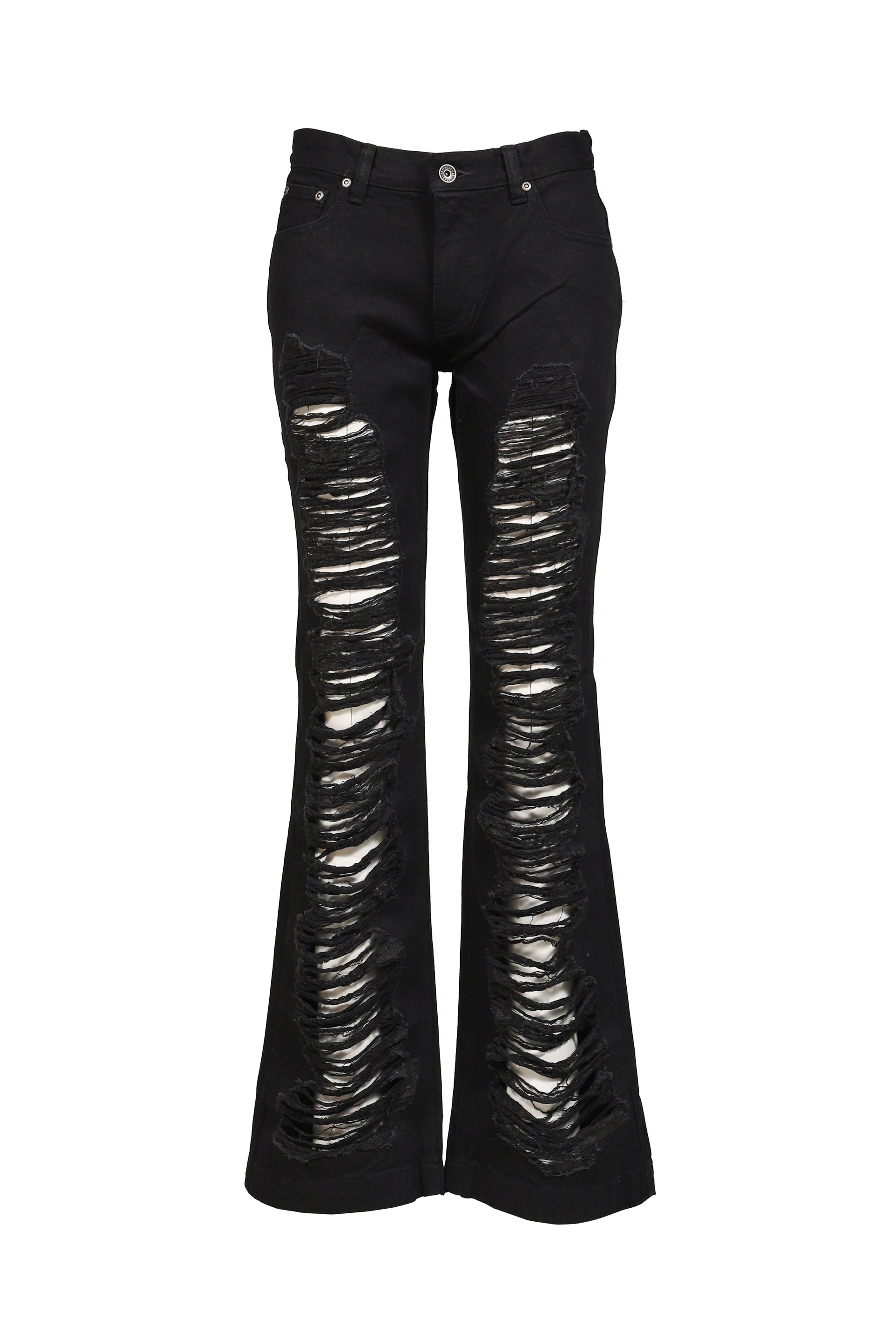 OPEN DESTROYED SEMI-BOOTCUT / BLK